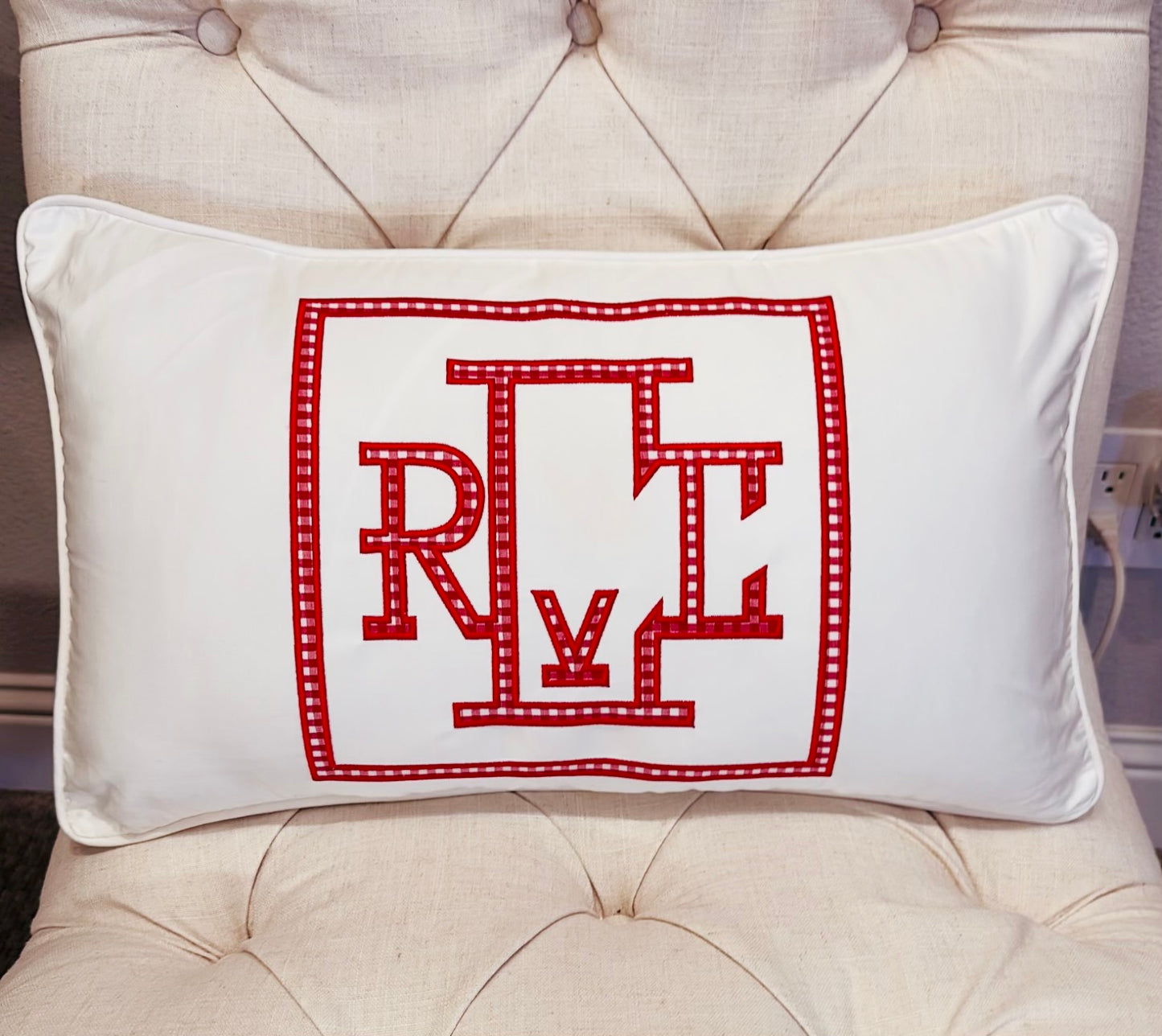 12” by 20” Piped Pillow
