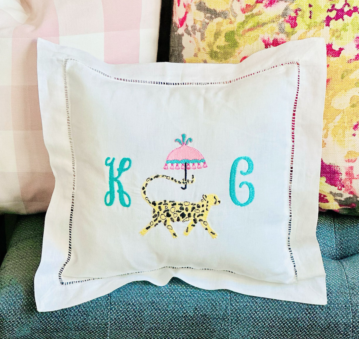 12” by 12” Linen Hemstitched Pillows