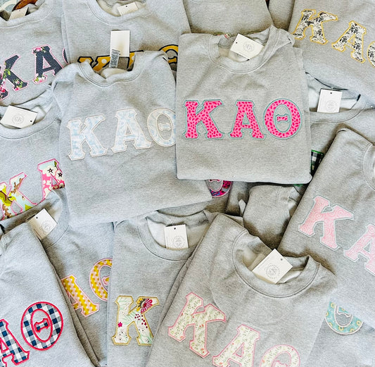 Crew Neck Applique Sweatshirt