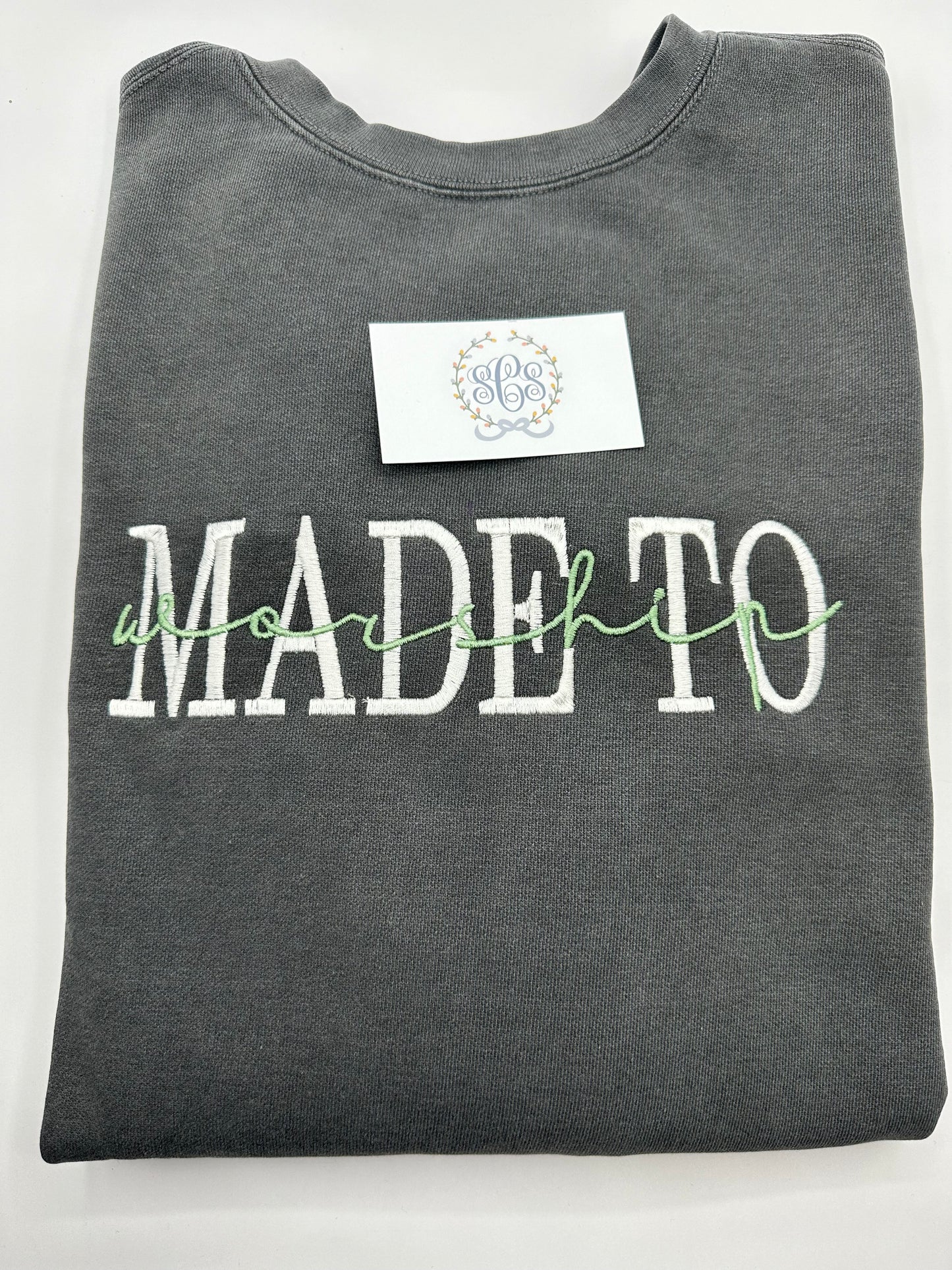 Crew Neck Embroidered Sweatshirt